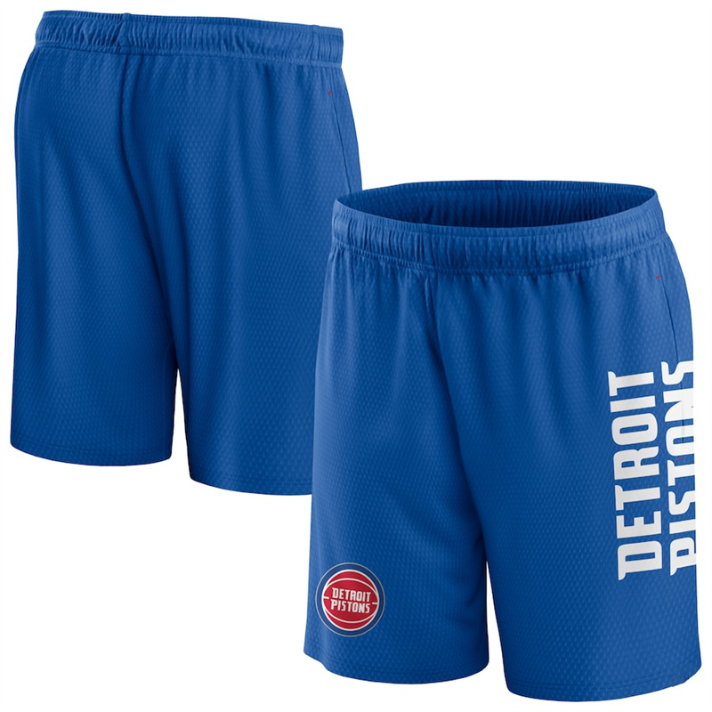 Men's Detroit Pistons Royal Post Up Mesh Shorts(Run Small) Men's Detroit Pistons Royal Post Up Mesh Shorts(Run Small)
